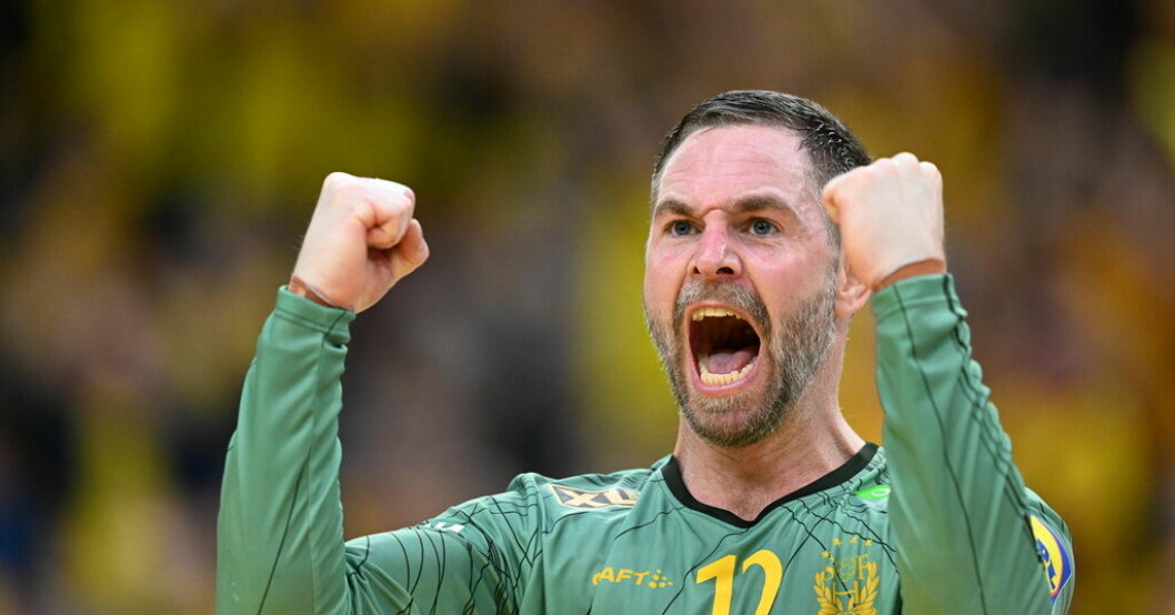 Andreas Palicka under handbolls-VM i januari. Arkivbild. "Kom rätt naturligt – jag närmar mig 37 år"