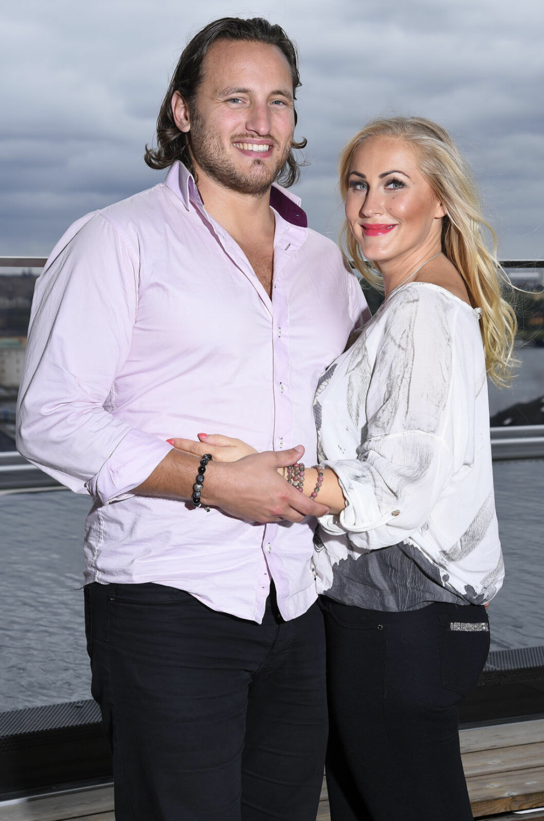 Angelica Karlsson med pojkvän Alexander Råland.