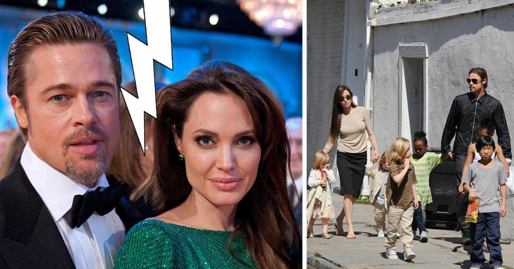Angelina Jolie och Brad Pitt efter skilsmässan