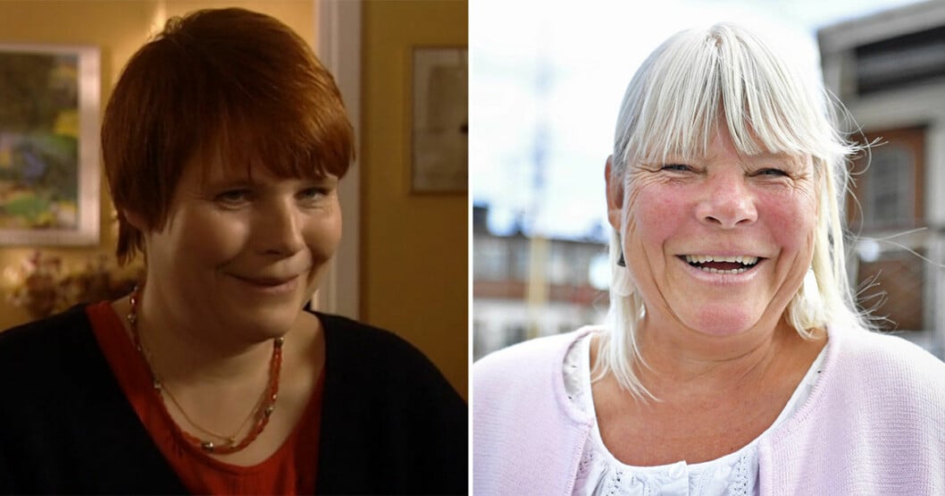 Anki 1999 och 2017. <strong>Foto: SVT & TT.</strong> Anki Larsson spelade Evas mamma i Eva & Adam.