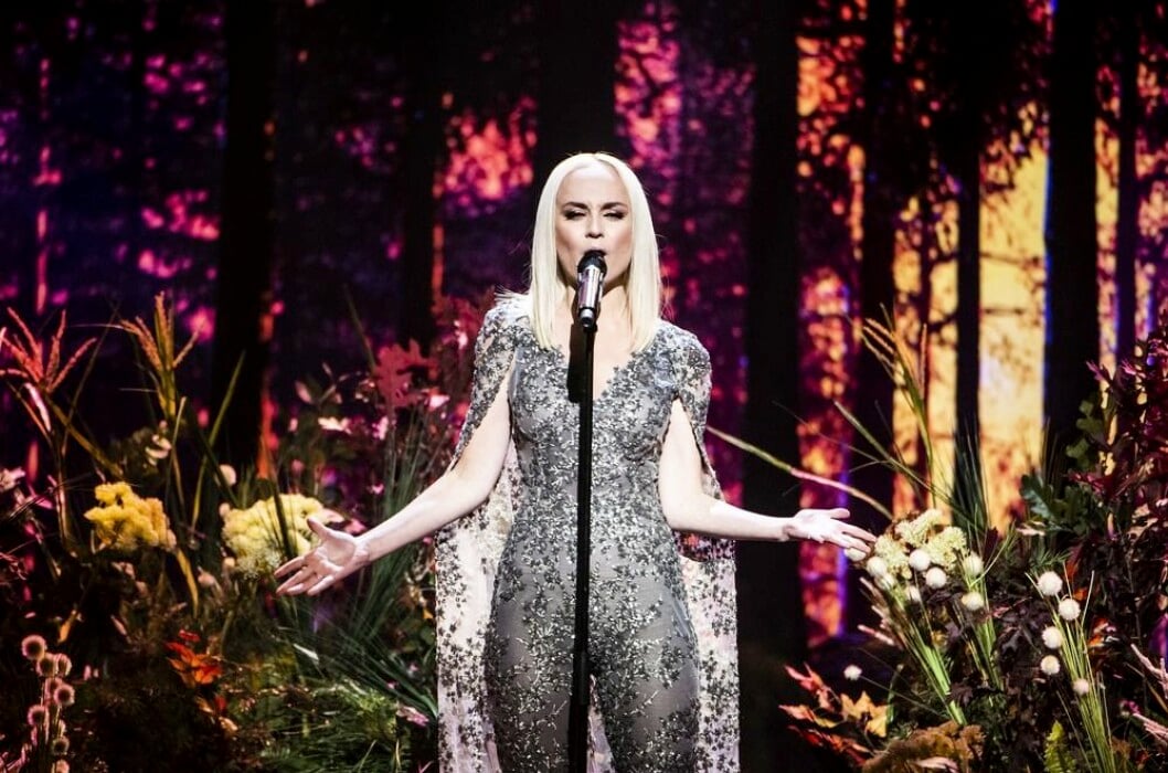 FOTO: LORENTZ-ALLARD ROBIN/TT Anna Bergendahl i Melodifestivalen 2019 med Ashes to ashes