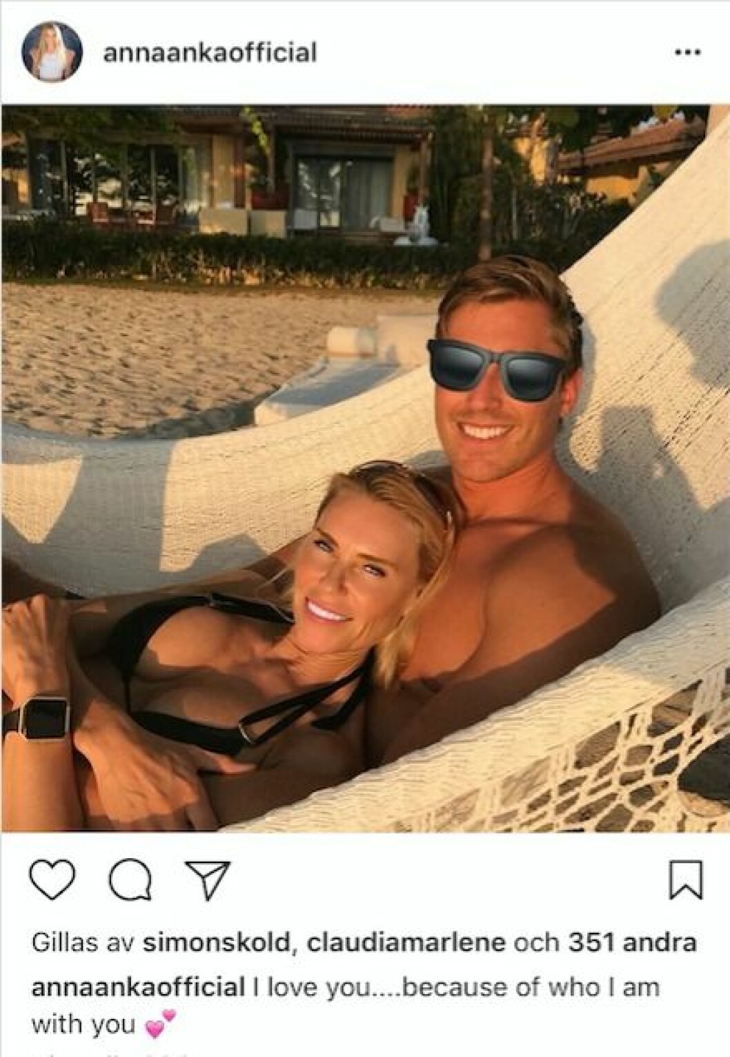 Anna Anka verkar otroligt lycklig med sin nya pojkvän.