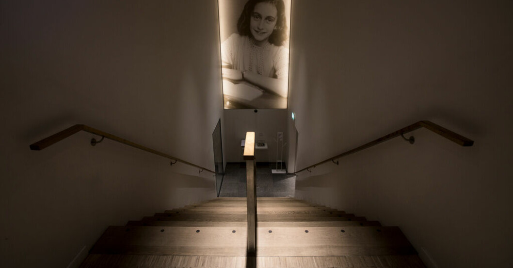 Anne Frank-museet i Amsterdam utsattes för en aktion som nu ska utredas av polisen. Arkivbild. Lasermeddelande i Anne Frank-museum utreds