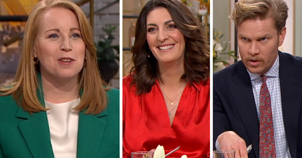 Tårtkuppen mot Annie Lööf i TV4:s Nyhetsmorgon