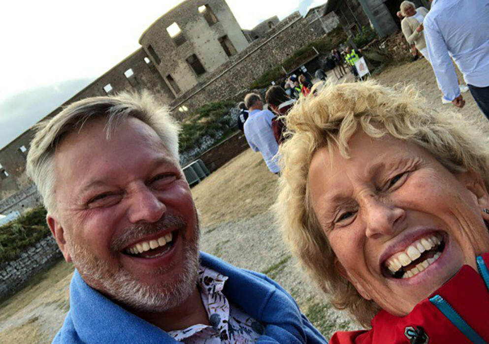 Annki med maken Lars. Annki Larsson och maken Lars.