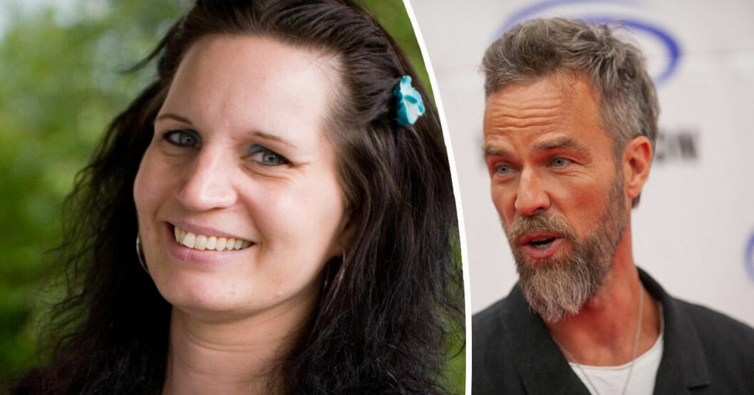 Familjen annorlunda-Tina Johansson och skådespelaren JR Bourne.