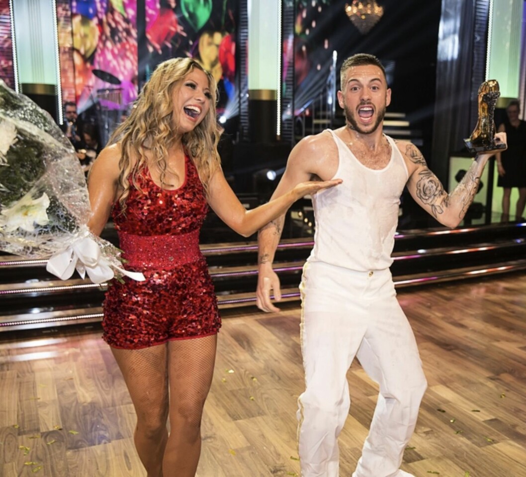 FOTO: Magnus Sandberg/TT Anton Hysén och Sigrid Bernson Let's dance 10 år