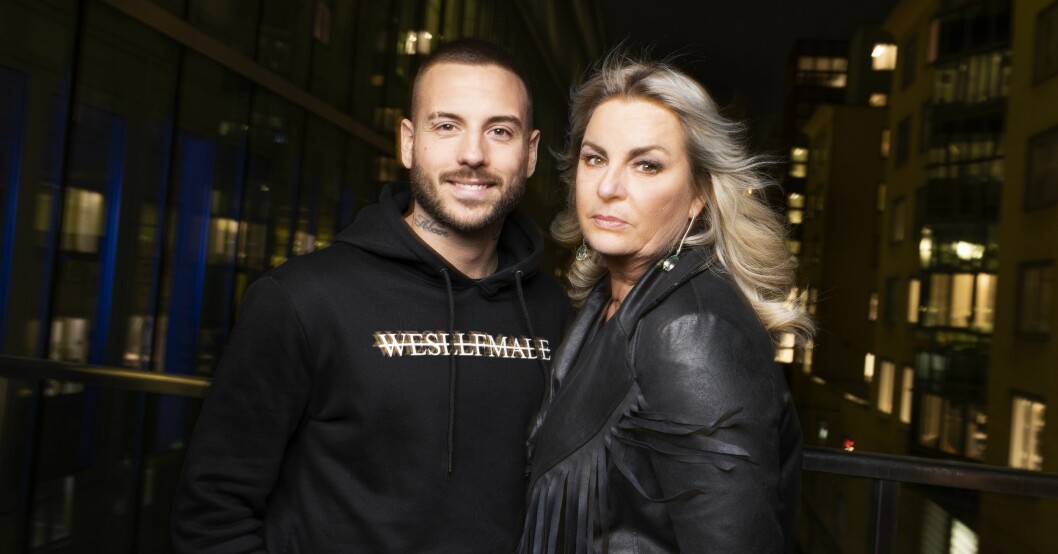 Antonio Hysén tillsammans med mamma Helena.