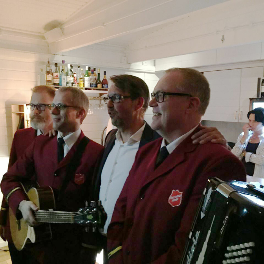 Frälsningsarmén uppträdde! Foto: Privat Frälsningsarmén uppträdde! Foto: Privat