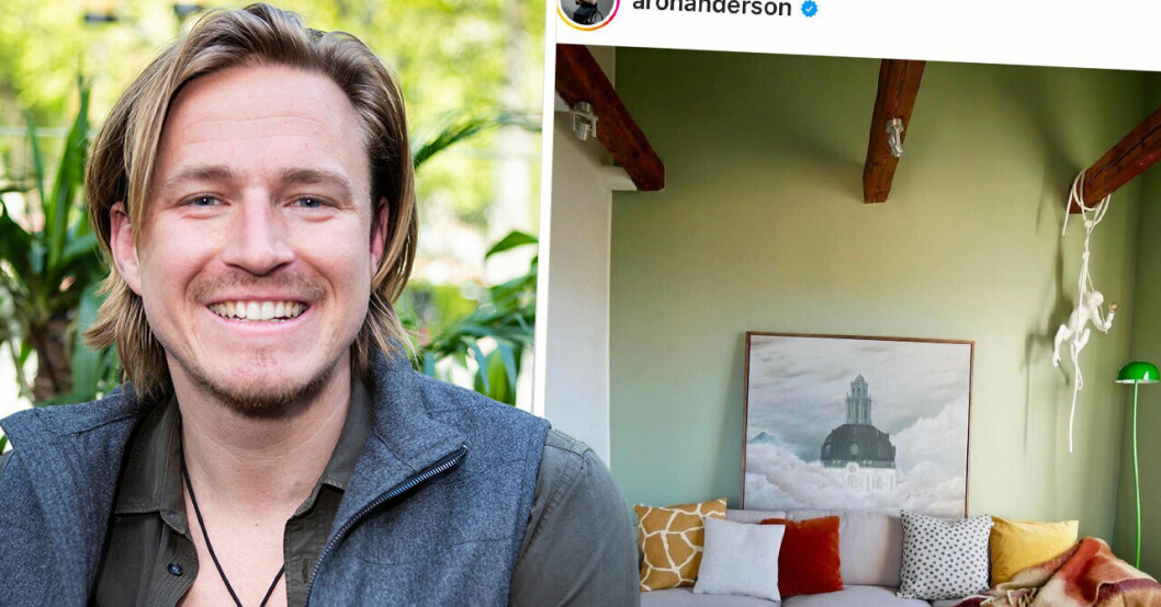 Aron Anderson visar upp lägenheten – se alla bilder här