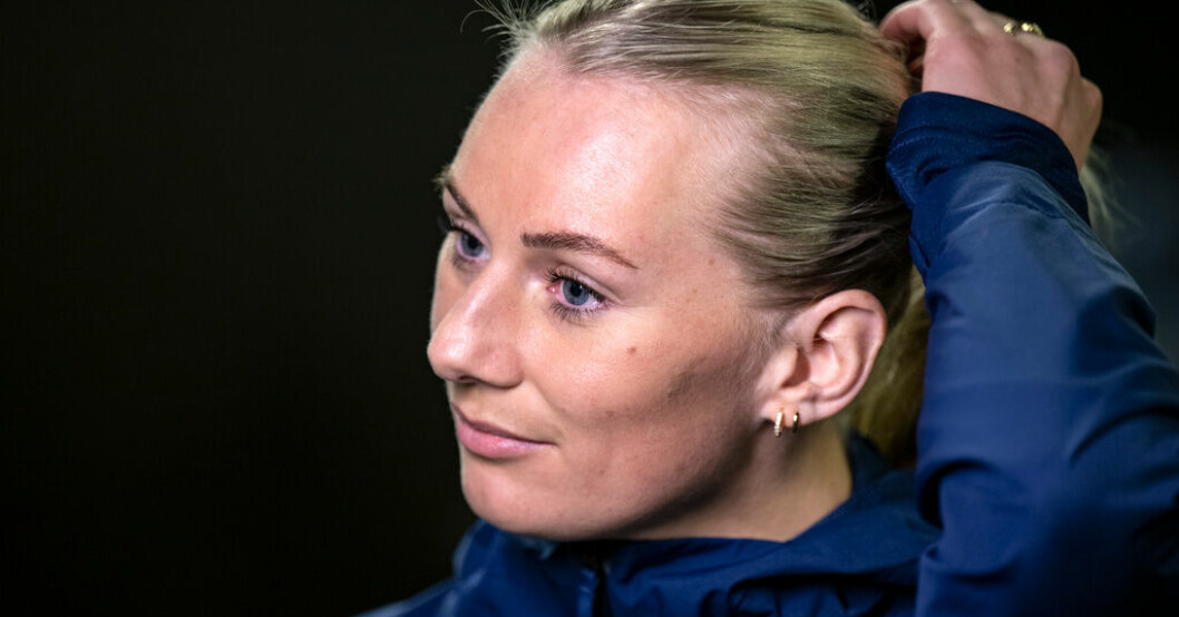 Arsenals svenska stjärna Stina Blackstenius. Arkivbild. Blackstenius i flygdrama med Arsenal