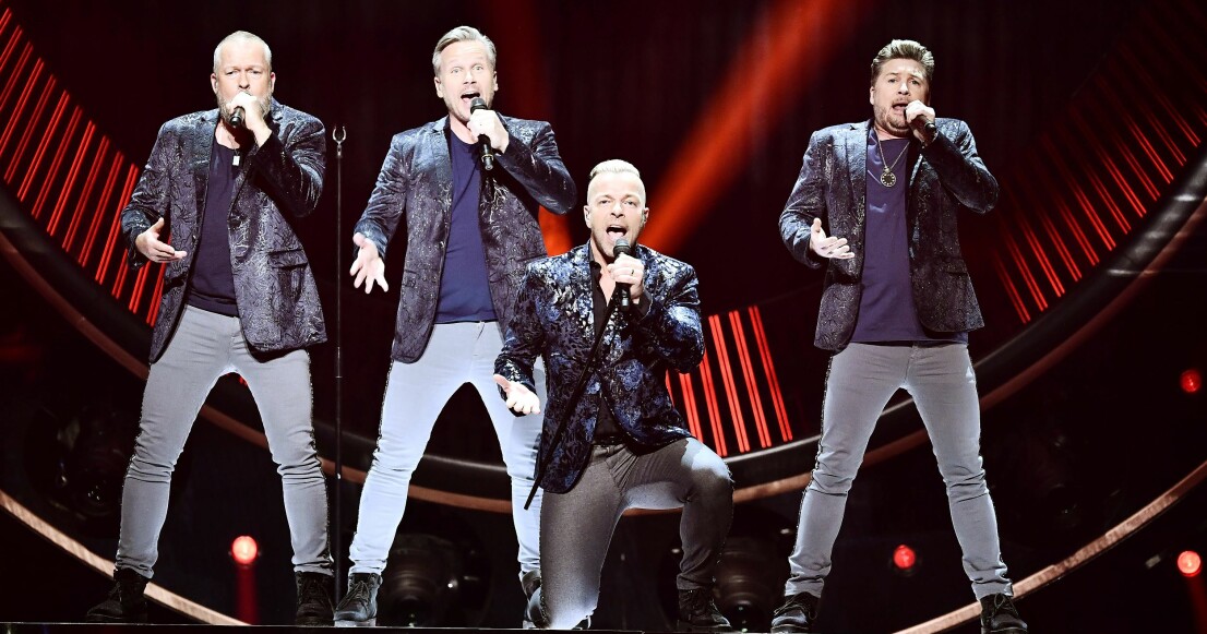 Arvingarna med låten "I do" i Melodifestivalen 2019. Arvingarna i Melodifestivalen 2019