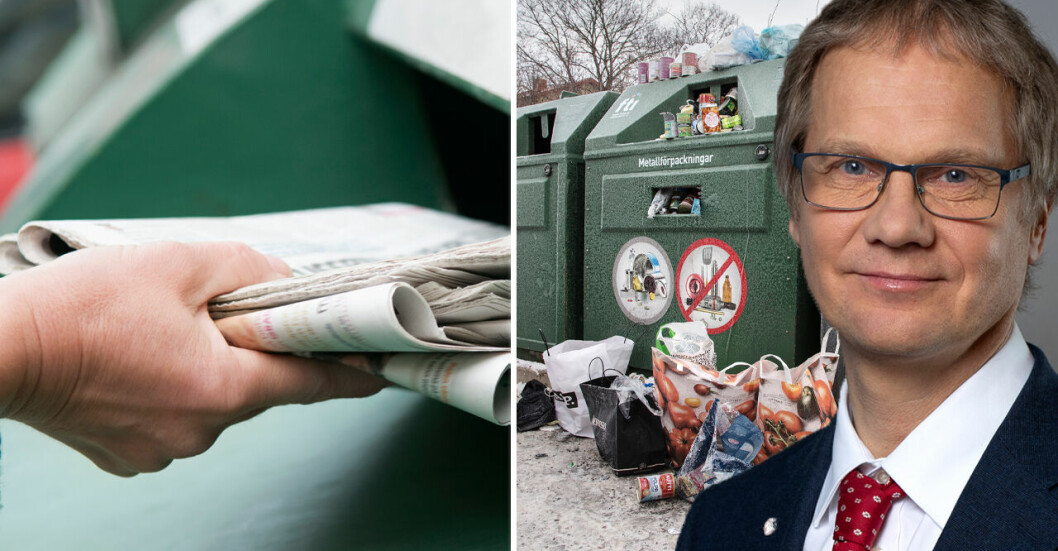 Nu ska återvinningsstationerna tas bort och ersättas med ett nytt system, enligt regeringens förslag, berättar Anders Grönvall på Miljödepartementet.