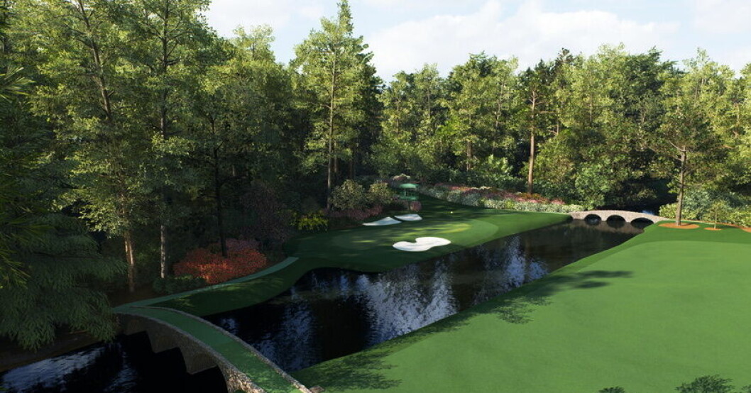 Augusta National Golf Club, där herrarnas första master hålls, är en av de anrika golfbanorna som återskapats i "PGA tour". Pressbild. Så görs banorna superrealistiska i nya "PGA"