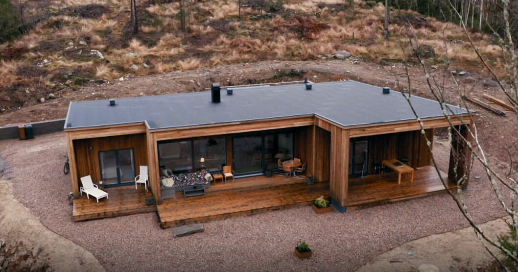 Linda och Morgan Gredåkers hus i Hällingsjö. <strong>Foto: SVT.</strong> Linda och Morgan Gredakers hus i Husdrömmar 2020.