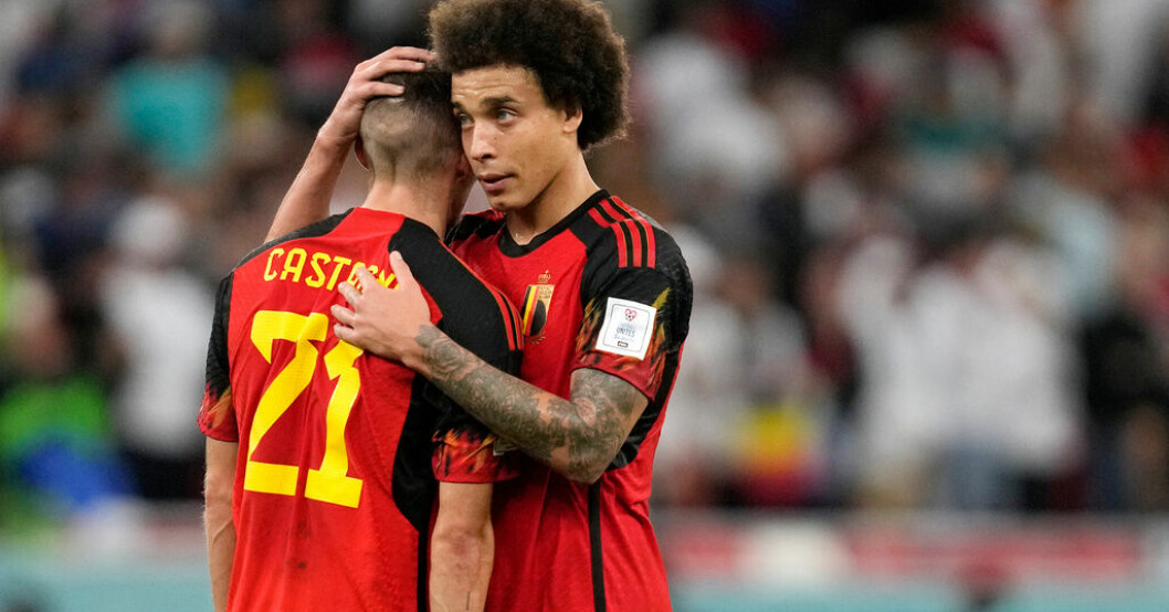 Axel Witsel, till höger, finns inte med när Belgien möter Sverige i EM-kvalet nästa vecka. Arkivfoto. Belgiske stjärnan petad mot Sverige