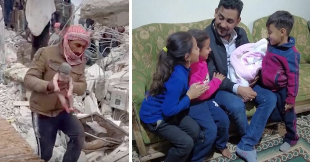 ”Aya” räddas nyfödd ur rasmassorna i Turkiet och till höger är hon med sin nya familj.