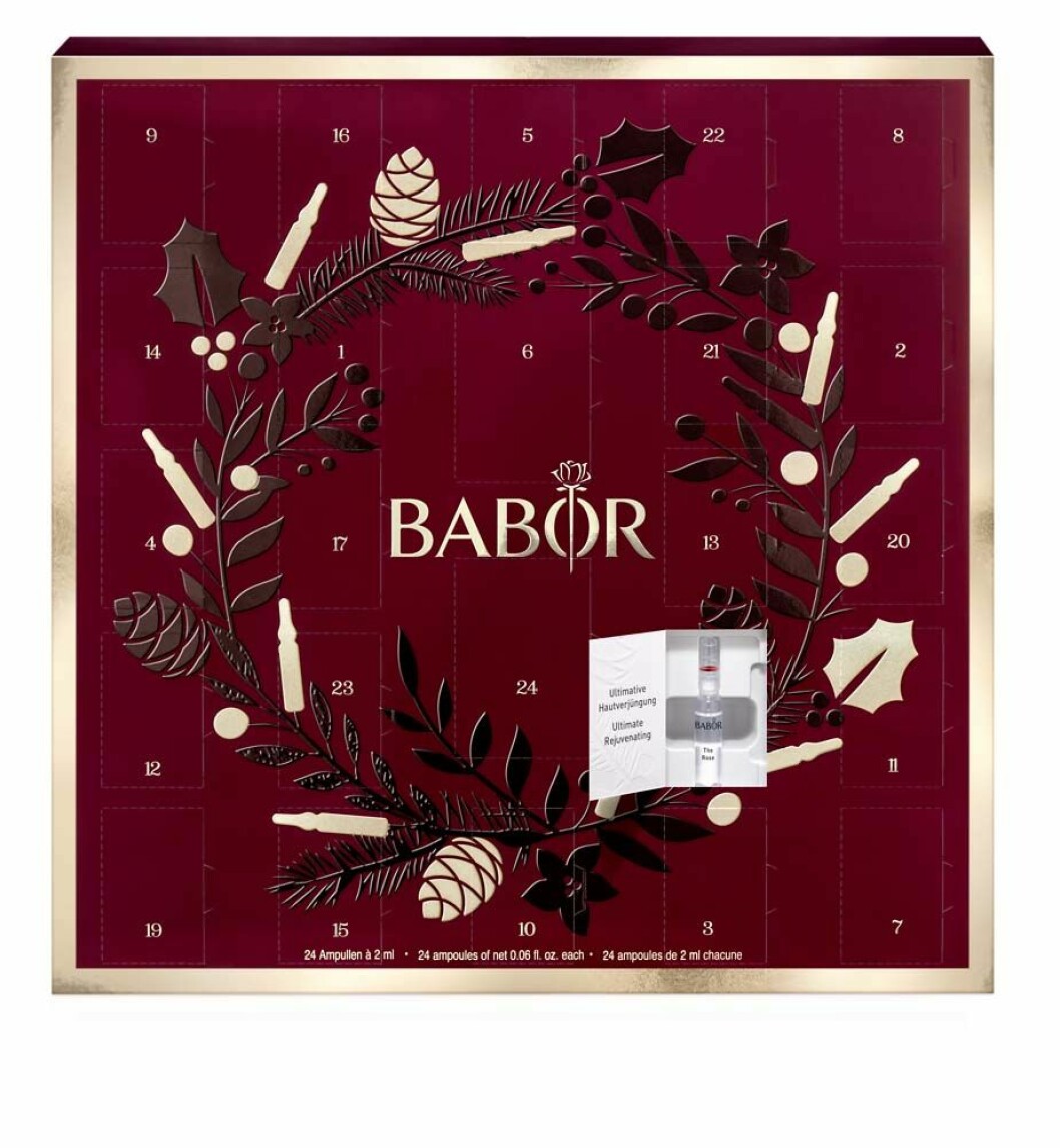 Röd julkalender från babor