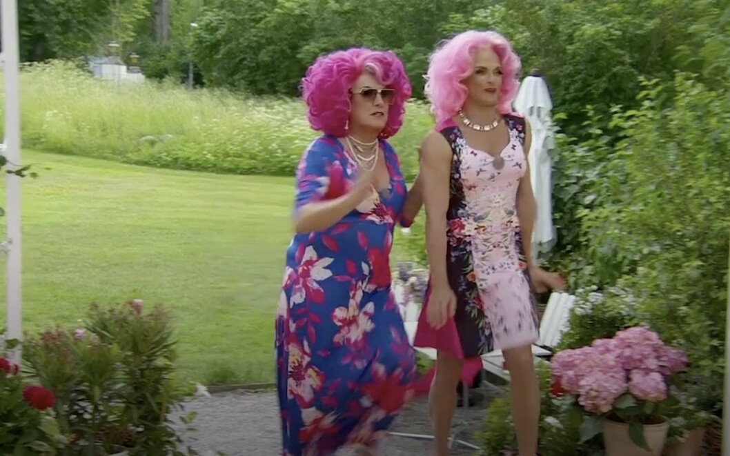 FOTO: TV4/C More Tobias Karlsson och Babsans genidrag i Hela kändis-Sverige bakar