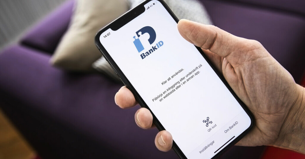 Bank-id har drabbats av driftstörningar. Arkivbild. Driftstörning hos bank-id löst