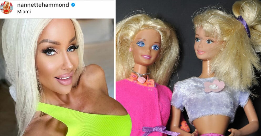 Nannette Hammonds är fast besluten om att se ut som Barbie.