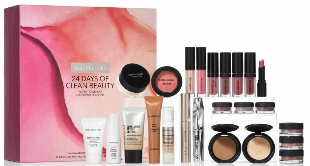 Rosa adventskalender från bareMinerals