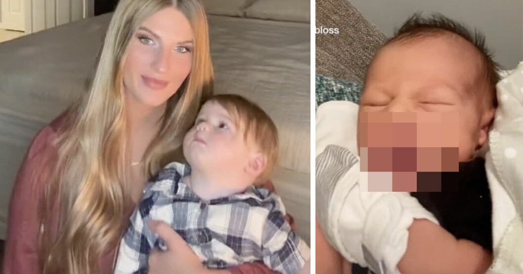 Jordan Bloss-Wilson med sin son Dawson.