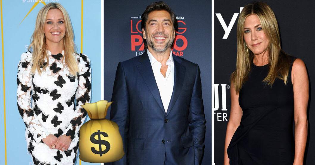 Reese Witherspoon, Javier Bardem och Jennifer Aniston är några av de tv-skådisar som är bäst betalda i Hollywood.