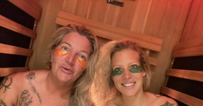 Sandra Dahlberg och bästa vännen Anki. Sandra Dahlberg