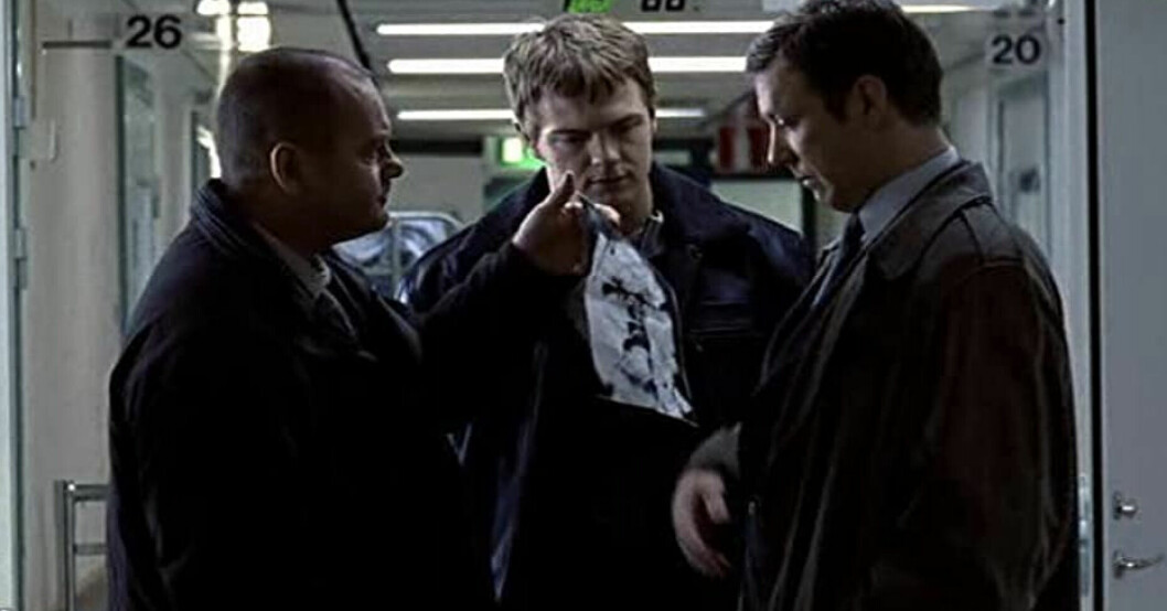 Mårten Klingberg i <span class=" italic" data-lab-italic_desktop="italic">Beck</span>. Mårten Klingberg med Peter Haber och Mikael Persbrandt