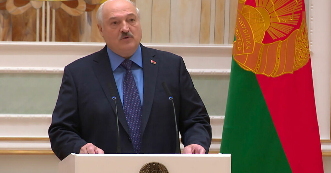 Belarus president Aleksandr Lukasjenko. Arkivbild. Lukasjenko: Prigozjin är inte i Belarus
