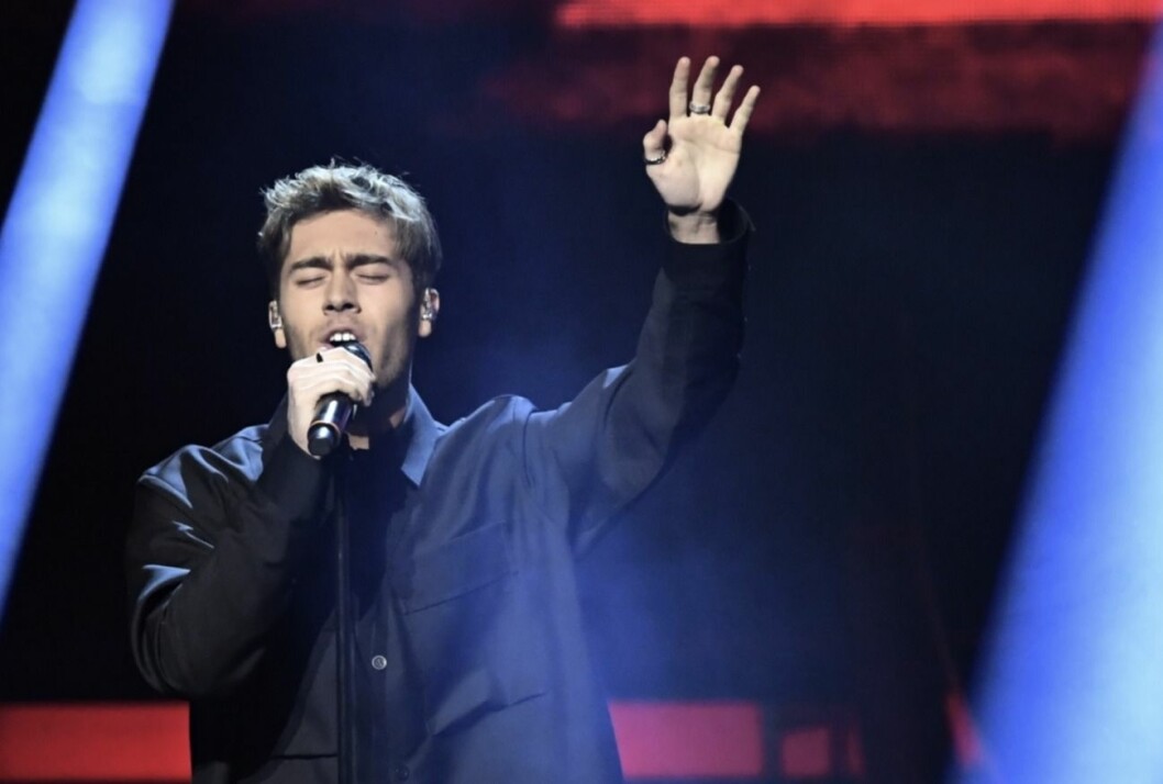 FOTO: Janerik Henriksson/TT Benjamin Ingrosso sjunger