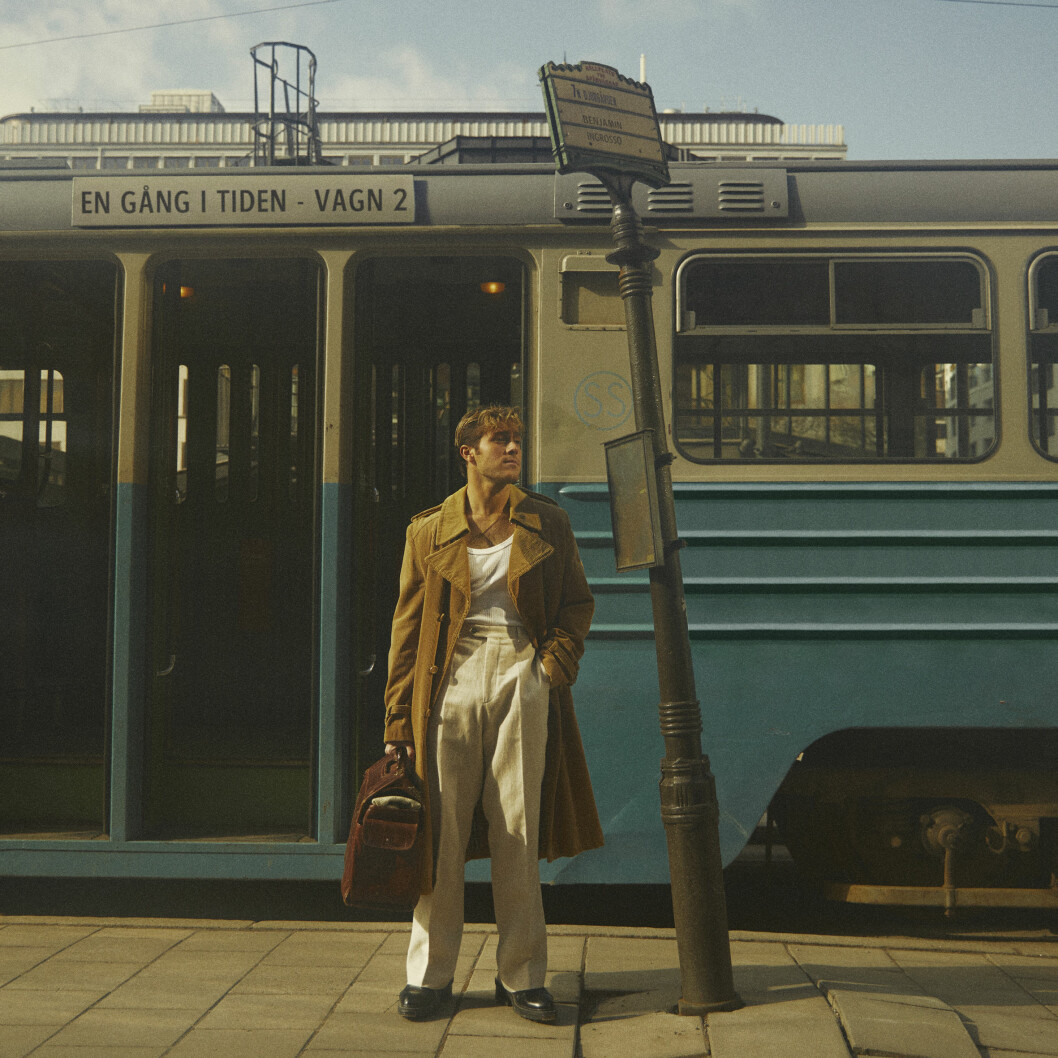 Artisten Benjamin Ingrosso på hans albumomslag, <i>En gång i tiden del 2, </i>2021