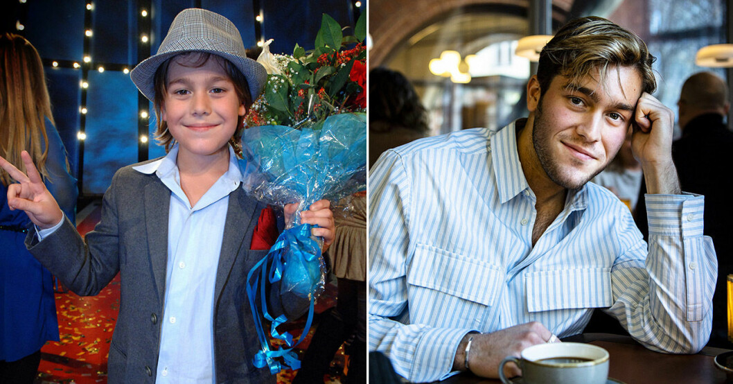 Benjamin Ingrosso i Lilla Melodifestivalen 2006 och 2021.