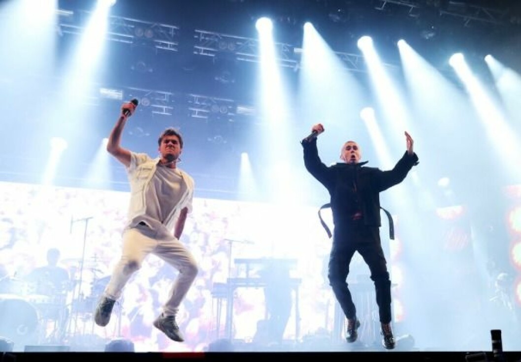 Superduon uppträder på Gröna Lund. FOTO: Mattias Hansson/TT