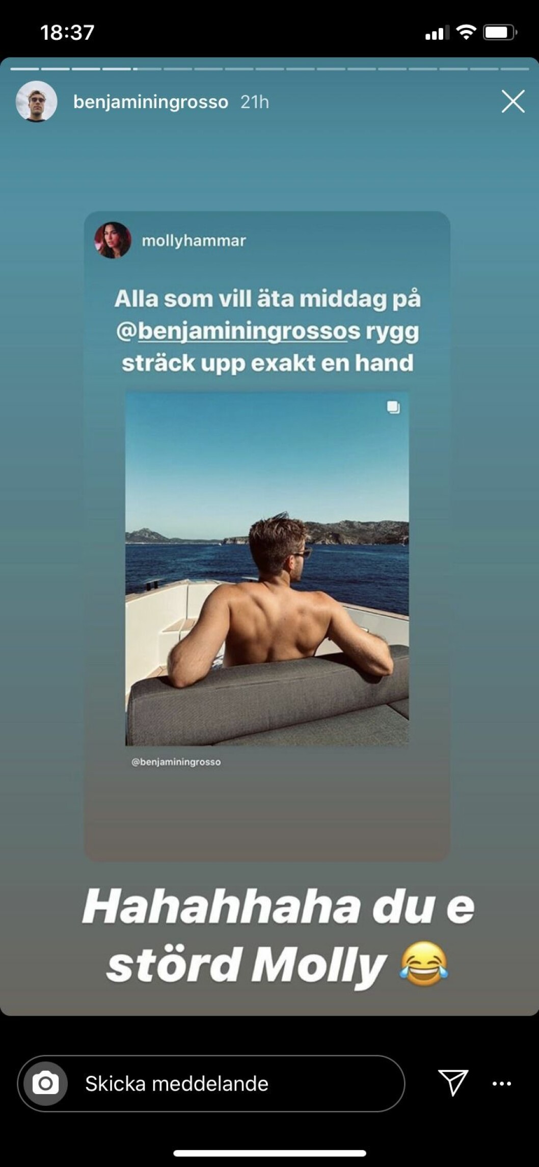 FOTO: Instagram Benjamin Molly
