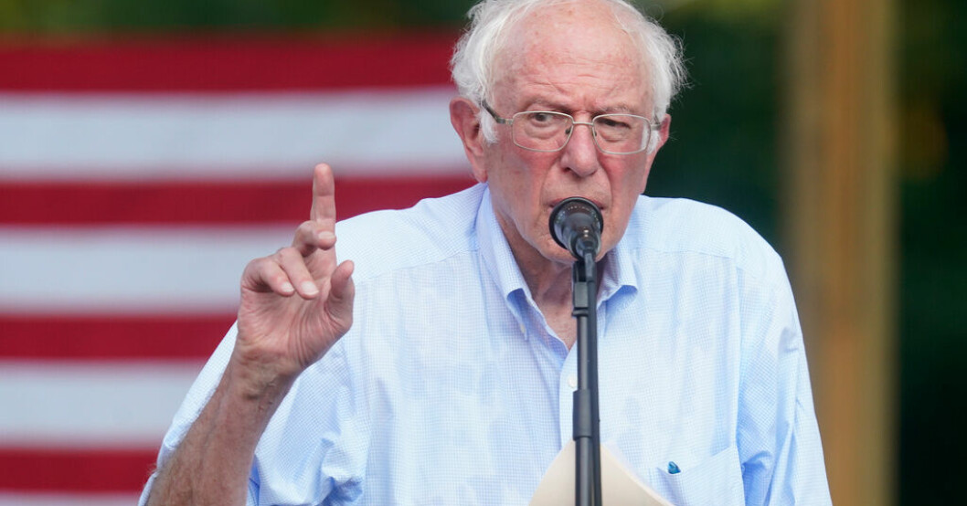 Bernie Sanders har skrivit om kapitalismen. Arkivbild. Bernie Sanders antikapitalistiska bok i toppen