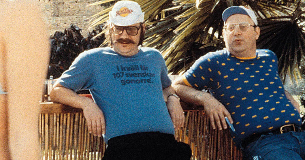 Sven Melander och Weiron Holmberg som Berra och Robban i Sällskapsresan. Sven Melander och Weiron Holmberg som Berra och Robban i Sällskapsresan.