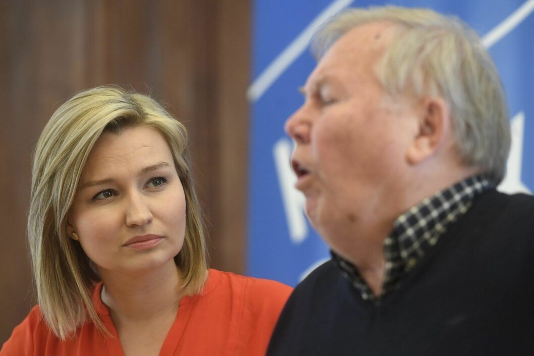 Ebba Busch Thor och Bert Karlsson. Ebba Busch Thor och Bert Karlsson
