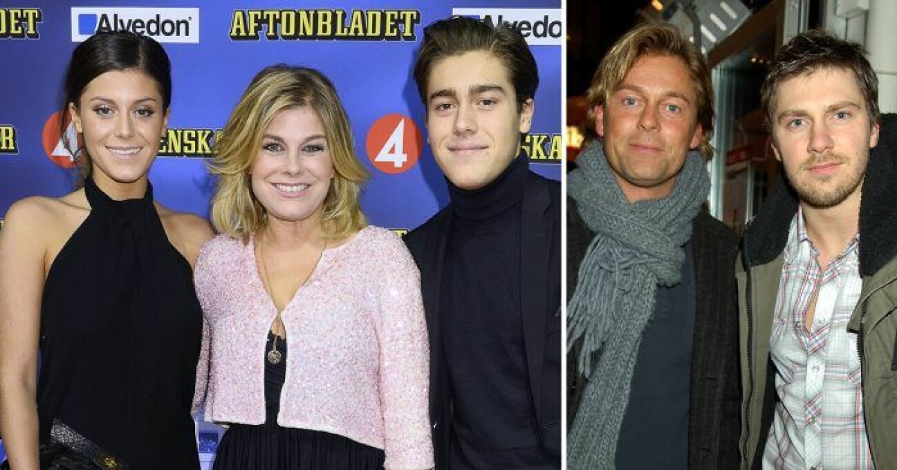 Bianca, Pernilla Wahlgren, Benjamin 2014, samt Niclas Wahlgren och Linus Wahlgren 2007.