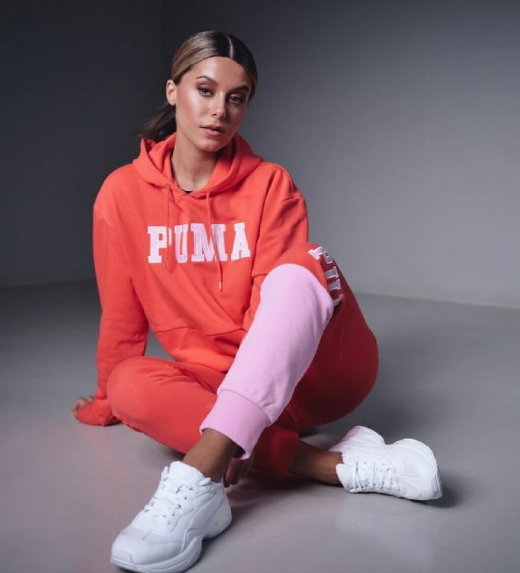 Biancas favoriter från kollektionen är det röda plaggen. Bianca Ingrossos träningskläder