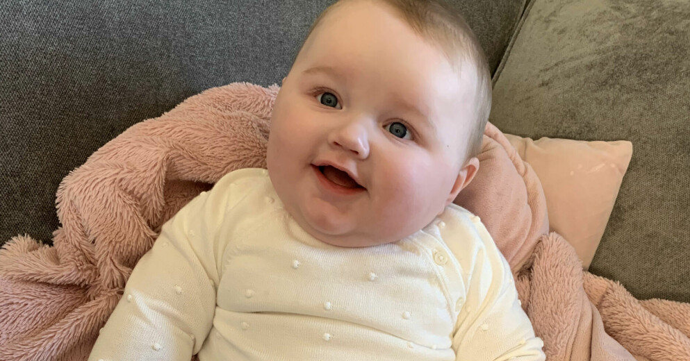 Ryder är fem månader gammal och är 68,5 centimeter lång och väger 12 kilo. ”Det är dyrt att köpa kläder till honom”, säger mamman Chelsea Meredith. Ryder