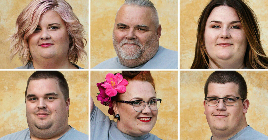 Sanne Björn, Claus Nielsen, Mona Eriksson, Andreas Andersson, Jaana Hemlin och Simon Wahl i Biggest loser 2020.