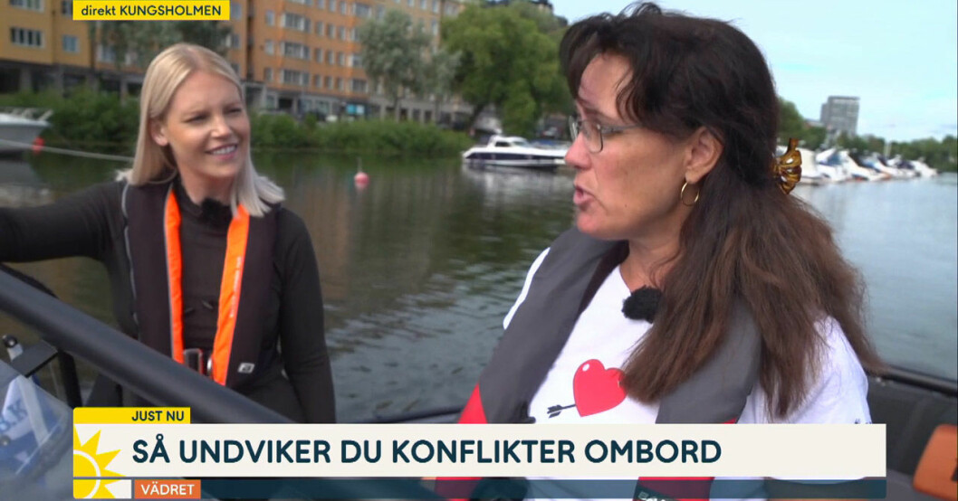 Carolin som vi är vana att se henne, som flygande reporter. Carolin Björnerhag.