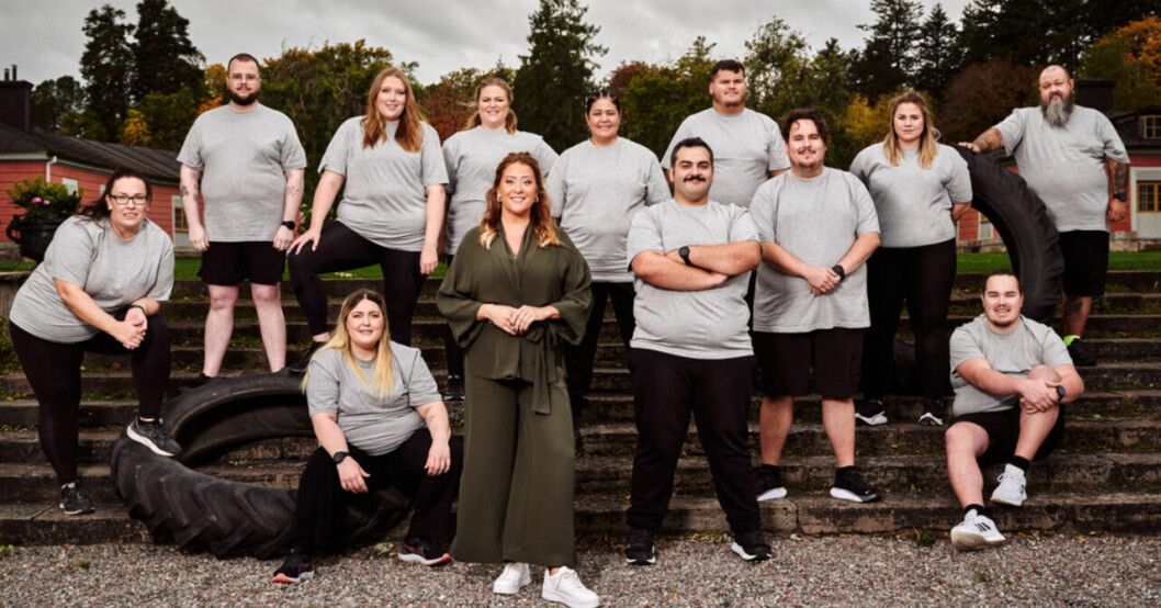 Biggest loser-gänget 2023 tillsammans med Malin Stenbäck