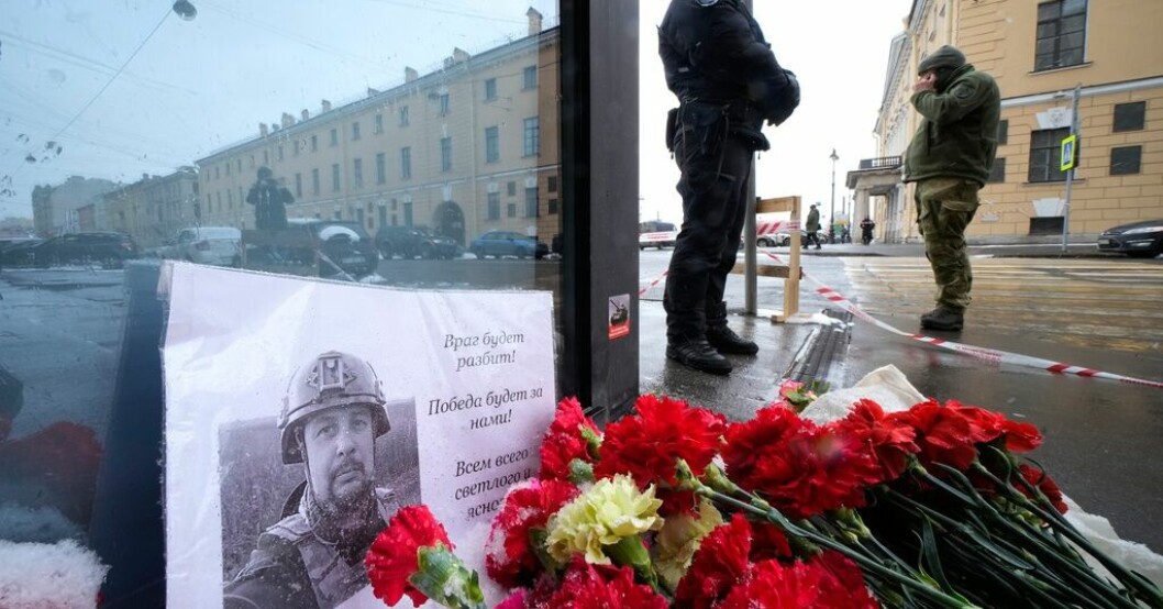 Prigozjin på militärbloggares begravning