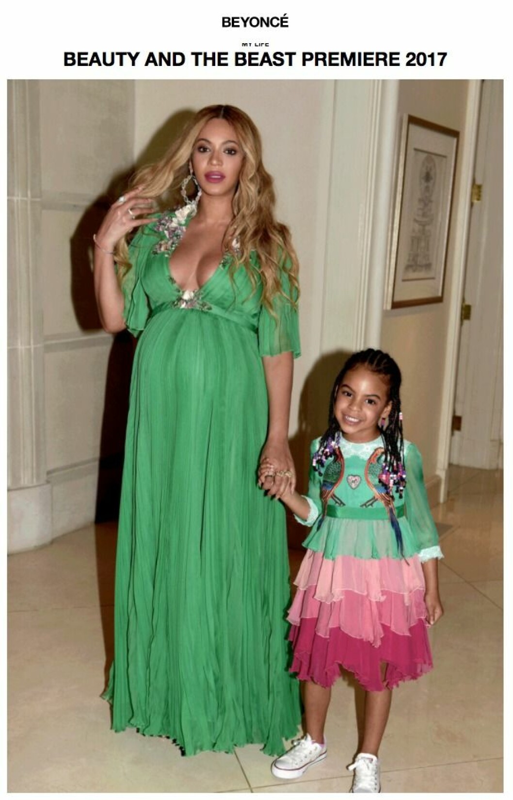 Blue Ivy och mamma Beyoncé är biofina. Foto: www.beyonce.com