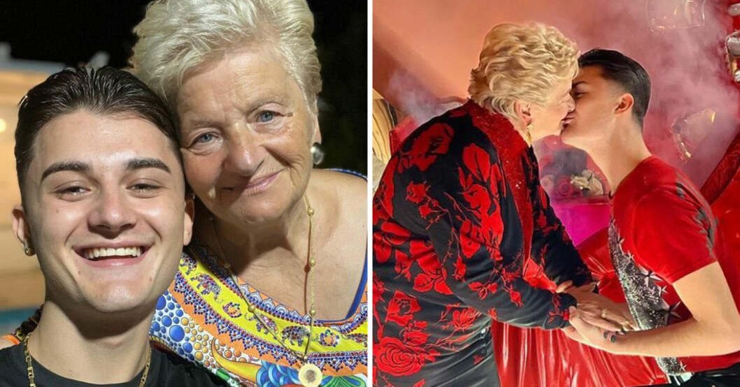 Guiseppe D'Anna, 19, har fått uppmärksamhet för sin relation.