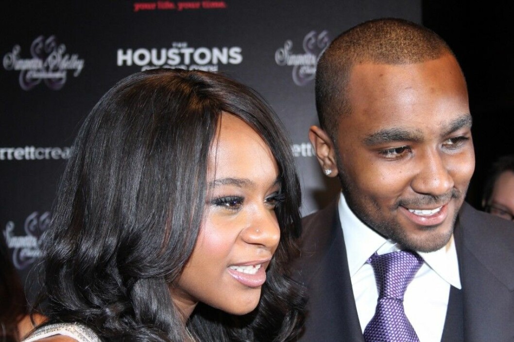 Bobbi Kristina med pojkvännen Nick. Foto: All Over Press Bobbi Kristina med maken Nick. Foto: All Over Press