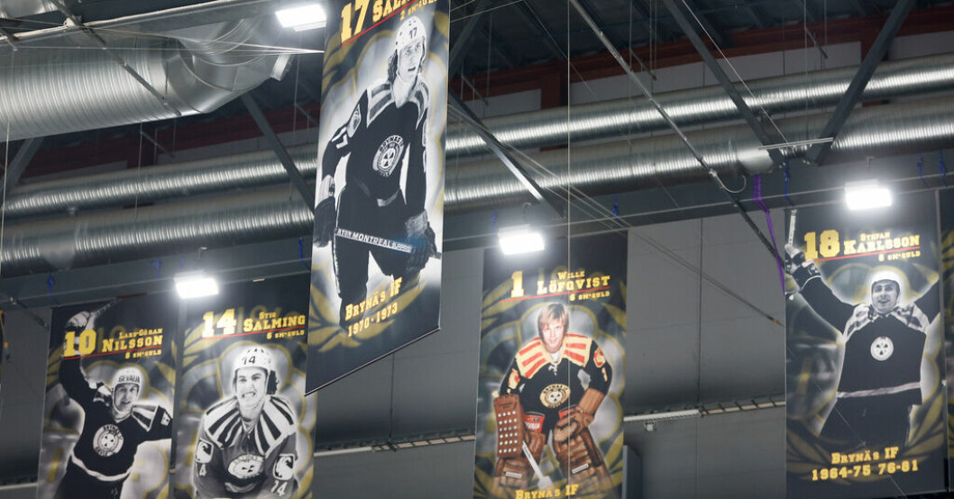 Börje Salming fick en plats i taket på Brynäs hemmaarena. Så mycket drog Salming-matchen in: "Overkligt"